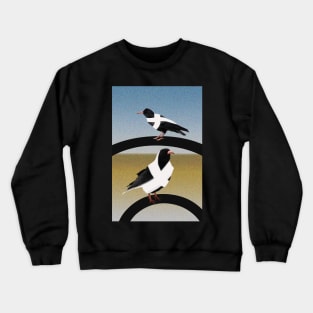 Cornish Choughs on the Beach Crewneck Sweatshirt